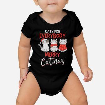 Merry Catmas Cats For Everybody For Cat Mom And Cat Dad Baby Onesie | Crazezy