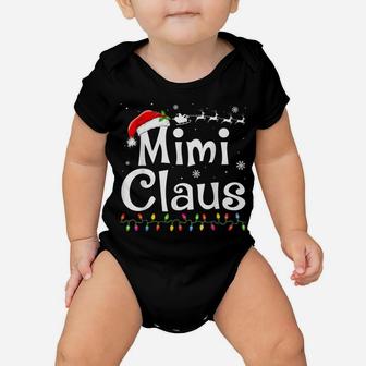 Mimi Claus Santa Grandma Funny Christmas Idea Gift Pajamas Baby Onesie | Crazezy