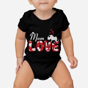 Mom Love Cute Panda Valentines Day Family Matching Love Baby Onesie - Monsterry AU