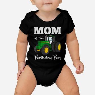 Mom Of The Birthday Boy Shirt Tractor Shirt Farm Party Tee Baby Onesie | Crazezy