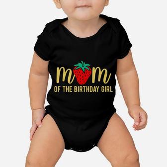 Mom Of The Birthday Girls Strawberry Mommy And Daughter Bday Baby Onesie | Crazezy DE