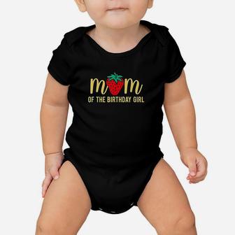Mom Of The Birthday Girls Strawberry Mommy And Daughter Bday Baby Onesie | Crazezy