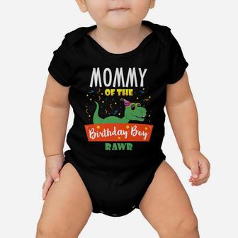 Mommy Of The Birthday Boy Dinosaur Party Fun Family Matching Baby Onesie | Crazezy CA