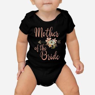 Mother Of The Bride - Wedding Party - Pretty Floral Baby Onesie | Crazezy AU