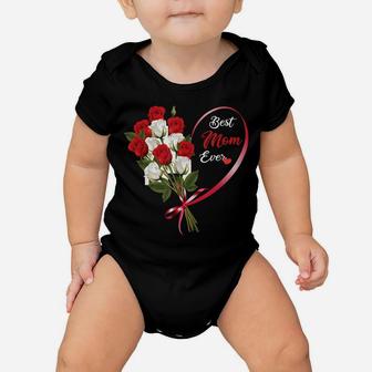 Mother's Day Roses, Best Mom Ever, Colourful Flower Design Baby Onesie | Crazezy