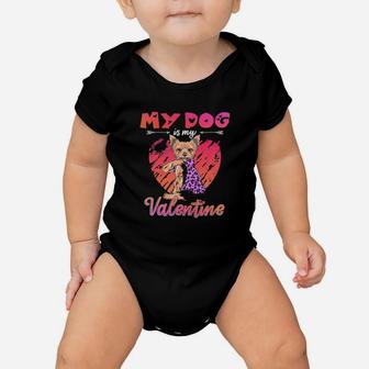 My Dogs Is My I Love Mom Valentine Baby Onesie - Monsterry