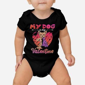 My Dogs Is My I Love Mom Valentine Baby Onesie - Monsterry