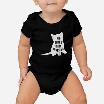 My Grandkitty Loves Me For Grandma Of Cats Or Kittens Baby Onesie | Crazezy AU