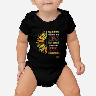 My Mother Told Me To Be A Lady Baby Onesie | Crazezy