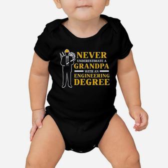 Never Underestimate A Grandpa With Engineering Degree Baby Onesie | Crazezy CA