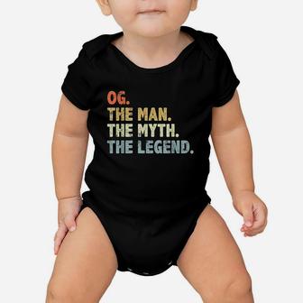Og The Man Myth Legend Fathers Day Gift For Papa Grandpa Baby Onesie | Crazezy UK