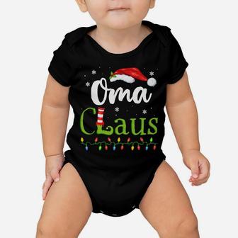 Oma Claus Funny Grandma Santa Pajamas Christmas Gift Idea Baby Onesie | Crazezy DE