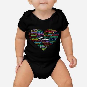 Oma For Grandma Women Christmas Gifts From Day Grandkids Baby Onesie | Crazezy