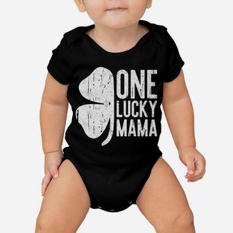 One Lucky Mama Vintage St Patrick Day Gift Baby Onesie | Crazezy