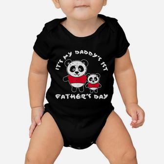 Panda Dad Fathers Day Baby Onesie | Crazezy