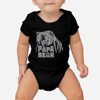 Papa Bear Daddy Father Roaring Grizzly Fathers Day Gift Baby Onesie | Crazezy AU