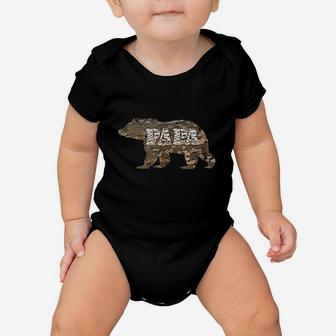 Papa Bear Fathers Day Baby Onesie | Crazezy
