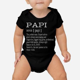 Papi Definition Grandpa Father's Day Gifts - Men Baby Onesie | Crazezy