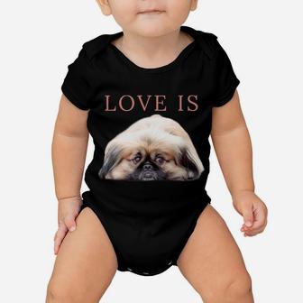 Pekingese Shirt Dog Mom Dad Pekinese Clothes Love Pet Tee Baby Onesie | Crazezy AU