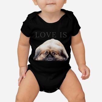 Pekingese Shirt Dog Mom Dad Pekinese Clothes Love Pet Tee Baby Onesie | Crazezy