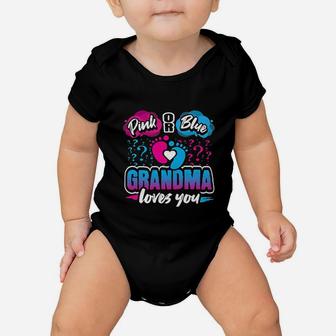 Pink Or Blue Grandma Loves You Baby Baby Onesie | Crazezy CA