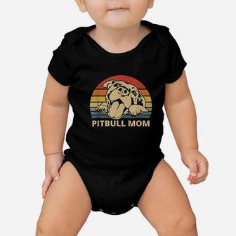 Pitbull Mom Baby Onesie | Crazezy