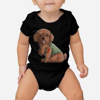 Poodle I Love Mom Tattoo Dog Shirt Funny Mother's Day Gift Baby Onesie | Crazezy CA