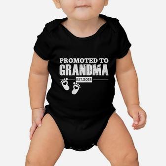 Promoted To Grandma Est 2018 First Time Mom Baby Onesie | Crazezy