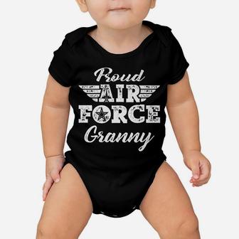 Proud Air Force Granny - Pride Military Family Grandma Gifts Baby Onesie | Crazezy