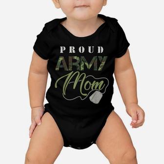 Proud Army Mom | Cute Military Mama Usa Gift Baby Onesie | Crazezy