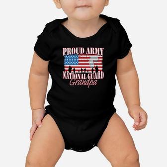 Proud Army National Guard Grandpa Shirt Grandparents Day Baby Onesie | Crazezy