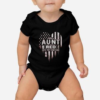 Proud Aunt Red Friday Military Family Baby Onesie | Crazezy UK