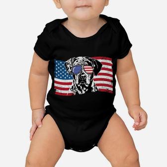 Proud Catahoula Leopard Dog Dad American Flag Patriotic Dog Baby Onesie | Crazezy AU