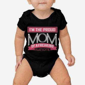Proud Mom Freaking Awesome Nurse Mothers Gift Sweatshirt Baby Onesie | Crazezy