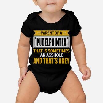 Proud Parent Of A Pudelpointer Funny Dog Owner Mom & Dad Baby Onesie | Crazezy UK