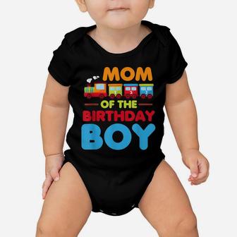 Railroad Birthday Boy Shirt | Mom Of The Birthday Boy Train Baby Onesie | Crazezy