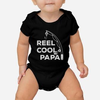 Reel Cool Papa Fishing Dad Fathers Day Gift Baby Onesie | Crazezy UK