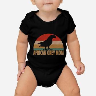 Retro African Grey Mom Baby Onesie | Crazezy CA