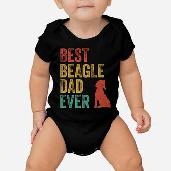 Retro Best Beagle Dad Ever Daddy Dog Lover Owner Vintage Baby Onesie | Crazezy DE