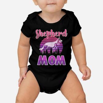Retro German Shepherd Shirt Sunset Shepherd Dog Dad Dog Mom Baby Onesie | Crazezy AU
