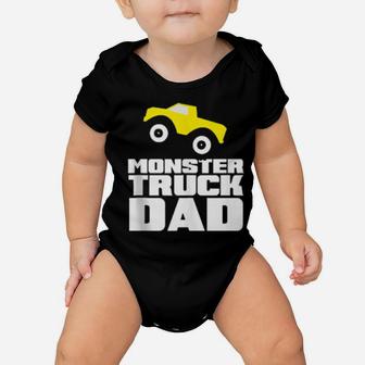 Retro Monster Truck Dad Family Matching Racing Party Baby Onesie - Monsterry