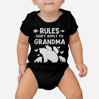 Rules Don't Apply To Grandma Grandmother Gifts Baby Onesie | Crazezy CA