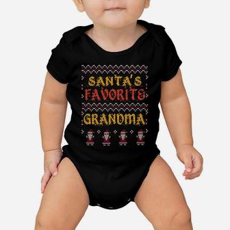 Santa's Favorite Grandma Baby Onesie - Monsterry