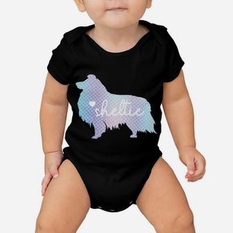 Sheltie Dog Heart | Sheltie Mom Shetland Sheepdog Dad Baby Onesie | Crazezy CA