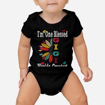 Sunflower Blessed Gigi Birthday Mothers Day Valentines Baby Onesie - Monsterry
