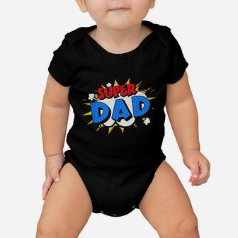 Super Dad Cartoon Bubble Retro Baby Onesie | Crazezy CA