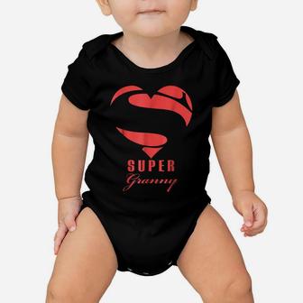 Super Granny Superhero T Shirt Gift Mother Father Day Baby Onesie | Crazezy
