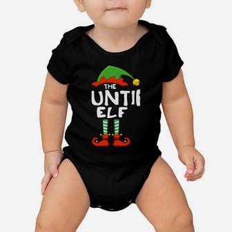 The Auntie Elf Funny Matching Family Christmas Sweatshirt Baby Onesie | Crazezy