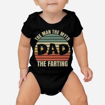 The Man The Myth The Bad The Farting Mens Vintage Dad Baby Onesie | Crazezy AU
