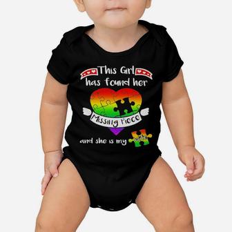 This Girl Has Found Her Missing Piece Autism Baby Onesie - Monsterry UK